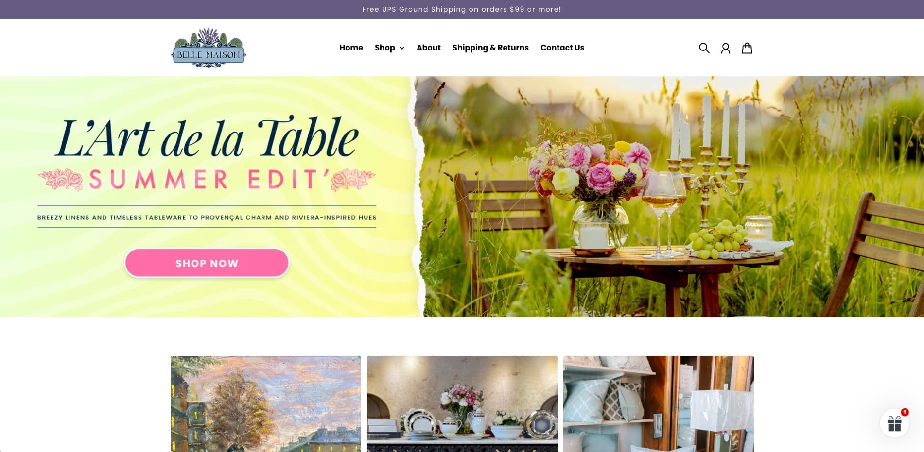 bellemaisonstore.com project screenshot