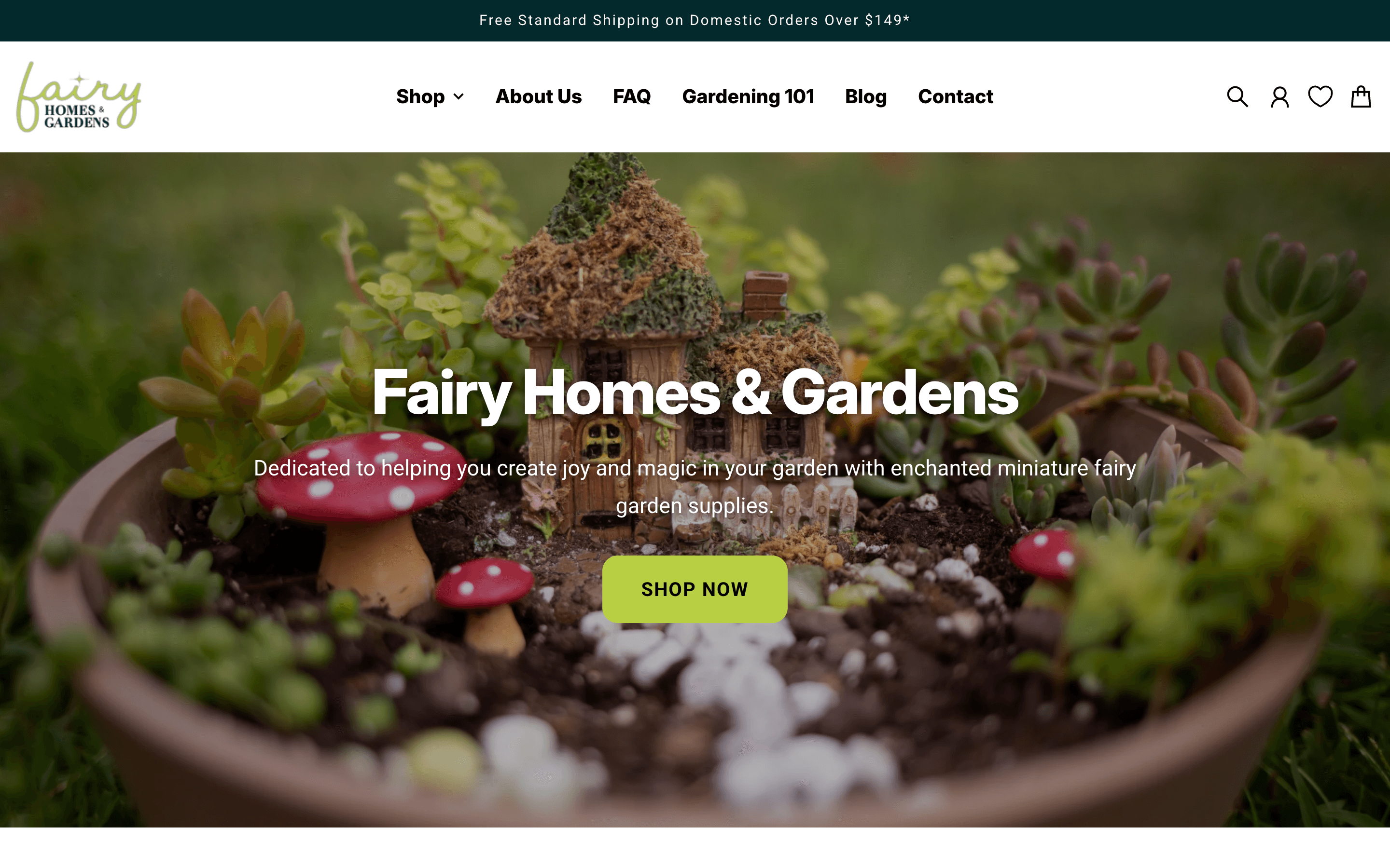 fairyhomesandgardens.com project screenshot