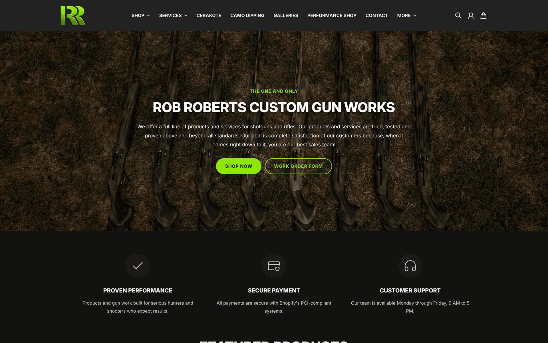 robrobertsgunworks.com project screenshot