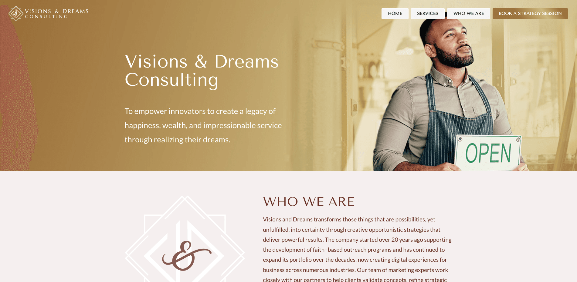 visionsanddreamsconsulting.com project screenshot